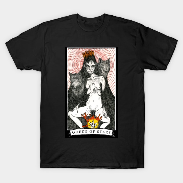 The Queen of Stars - The Tarot Restless T-Shirt by WinslowDumaine